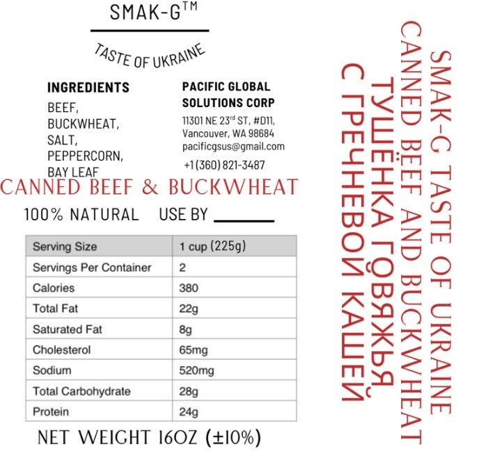 CANNED BEEF & BUCKWHEAT